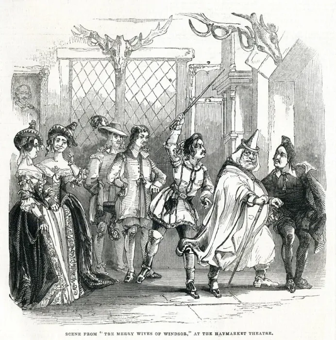Framed Print : Scene from the Merry Wives of Windsor Framed Print : Scene from the Merry Wives of Windsor