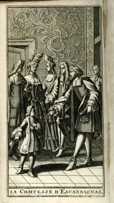 Framed Print : Scene from Molieres play, La Comtesse d Escarbagnas Framed Print : Scene from Molieres play, La Comtesse d Escarbagnas