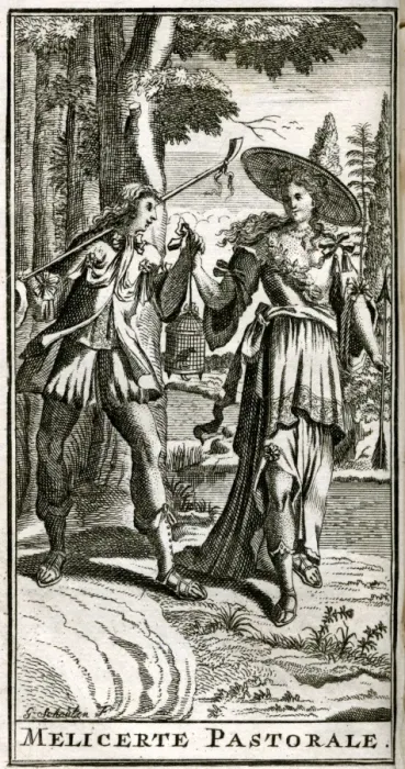 Framed Print : Scene from Molieres play, Melicerte Framed Print : Scene from Molieres play, Melicerte