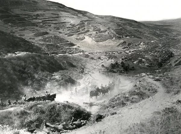 Scene on Nablus-Beisan Road, Palestine, WW1