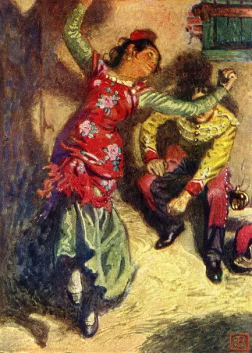 Framed Print : Scene from the opera, Carmen, by George Bizet Framed Print : Scene from the opera, Carmen, by George Bizet