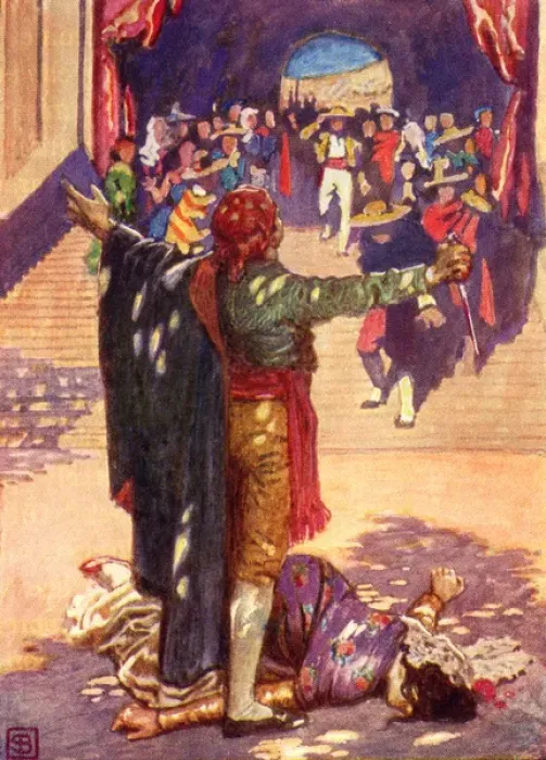 Framed Print : Scene from the opera, Carmen, by George Bizet Framed Print : Scene from the opera, Carmen, by George Bizet