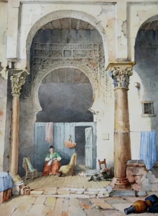 Framed Print : Scene outside the Alhambra, Granada, Spain Framed Print : Scene outside the Alhambra, Granada, Spain