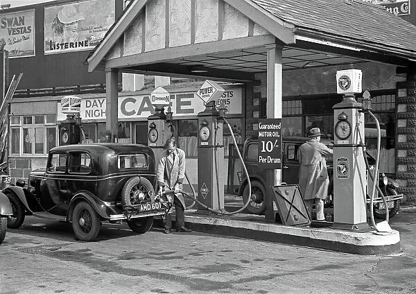 Scene at a petrol station