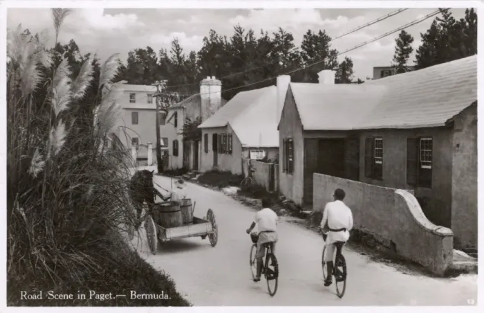 Framed Print : A Scene on a road at Paget, Bermuda Framed Print : A Scene on a road at Paget, Bermuda