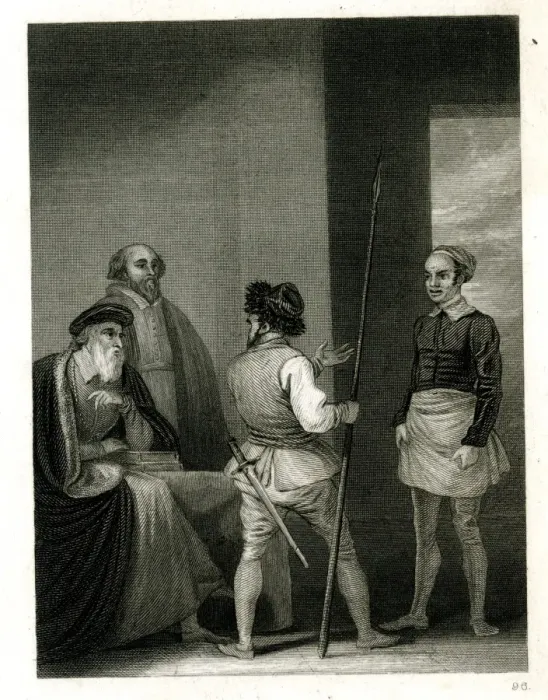 Framed Print : Scene from Shakespeares Measure for Measure Framed Print : Scene from Shakespeares Measure for Measure