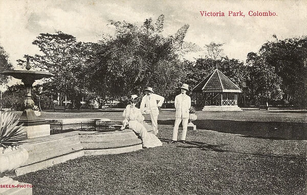Scene in Victoria Park, Colombo, Ceylon (Sri Lanka)