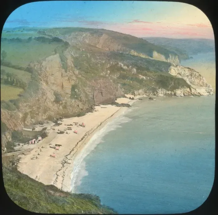 Framed Print : Scenery of Devon - Babbacombe Bay and beach Framed Print : Scenery of Devon - Babbacombe Bay and beach