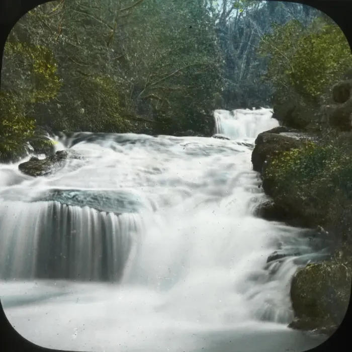 Framed Print : Scenery of Devon - The Falls at Watersmeet, River Lyn Framed Print : Scenery of Devon - The Falls at Watersmeet, River Lyn
