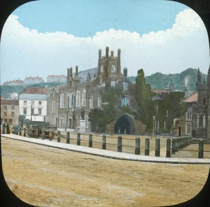 Framed Print : Scenery of Devon - Tavistock, the Abbey building Framed Print : Scenery of Devon - Tavistock, the Abbey building