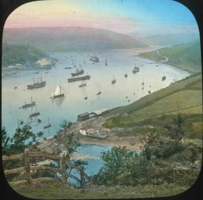 Framed Print : Scenery of Devon - View up the Dart from Dartmouth Framed Print : Scenery of Devon - View up the Dart from Dartmouth