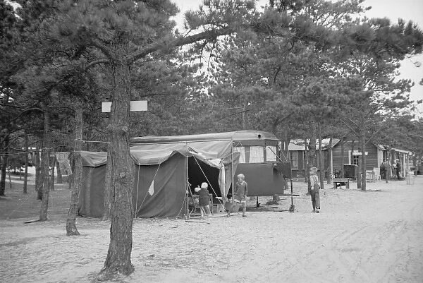 Scenes at the auto trailer camp, Dennis Port, Massachusetts