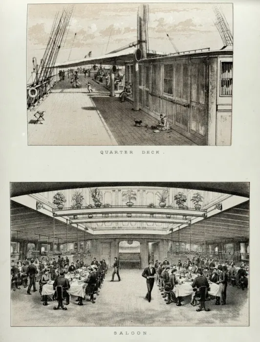Framed Print : Scenes on board the SS Austral Framed Print : Scenes on board the SS Austral