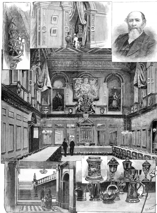 Framed Print : Scenes at the Haberdashers Company, London, 1884 Framed Print : Scenes at the Haberdashers Company, London, 1884
