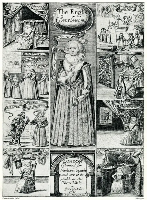 Framed Print : Scenes in the life of a Stuart Gentlewoman Framed Print : Scenes in the life of a Stuart Gentlewoman