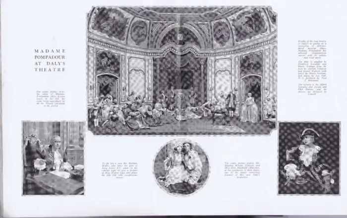 Framed Print : Scenes from Madame Pompadour at Dalys Theatre, London, 1924 Framed Print : Scenes from Madame Pompadour at Dalys Theatre, London, 1924