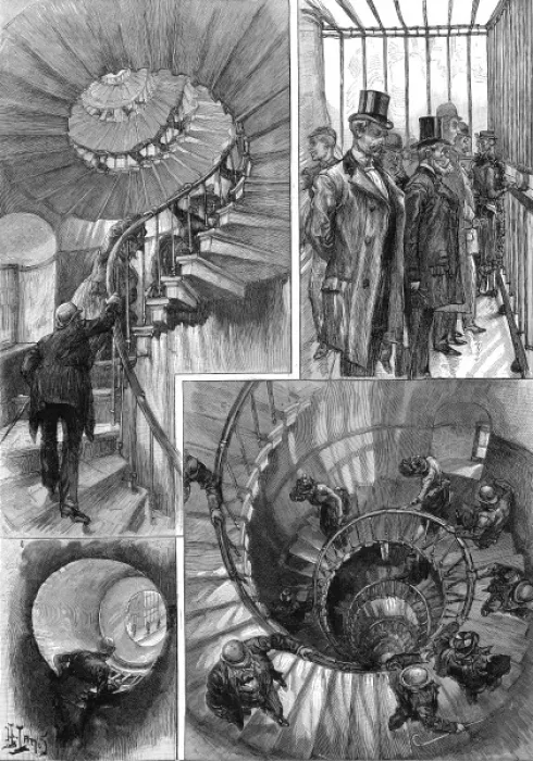 Framed Print : Scenes at the Monument of London, 1891 Framed Print : Scenes at the Monument of London, 1891