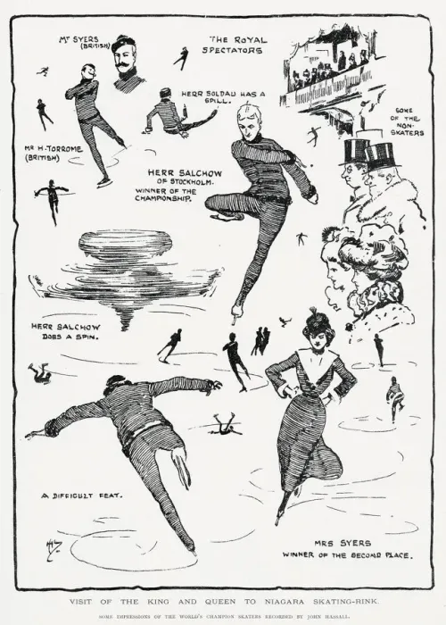 Framed Print : Scenes at Niagara skating rink in London during a visit by King Edward VII Framed Print : Scenes at Niagara skating rink in London during a visit by King Edward VII