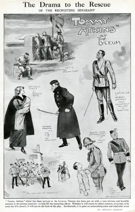 Framed Print : Scenes from a play, Tommy Atkins, at the Lyceum Theatre Framed Print : Scenes from a play, Tommy Atkins, at the Lyceum Theatre
