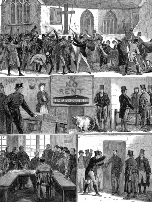 Framed Print : Scenes from the Rent War in Ireland Framed Print : Scenes from the Rent War in Ireland
