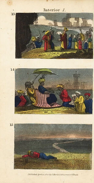 Scenes in the Sahara desert, Africa, 1820