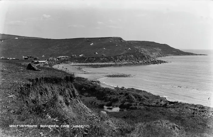 Framed Print : Scenic View of Bowleaze Cove Framed Print : Scenic View of Bowleaze Cove