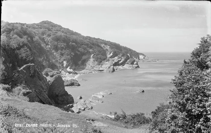Framed Print : Scenic View of Combe Martin Framed Print : Scenic View of Combe Martin