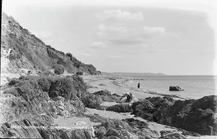 Framed Print : Scenic View of Downderry Beach Framed Print : Scenic View of Downderry Beach