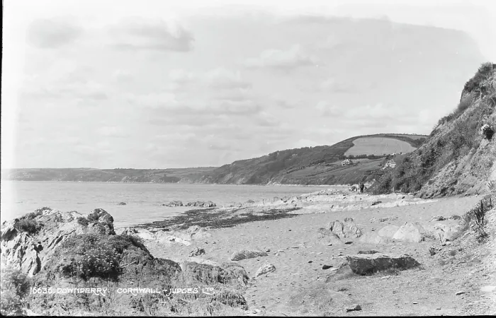 Framed Print : Scenic View of Downderry Beach Framed Print : Scenic View of Downderry Beach