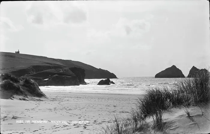 Framed Print : Scenic View of Holywell Bay Framed Print : Scenic View of Holywell Bay