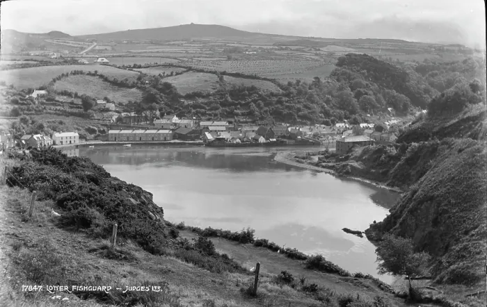 Framed Print : Scenic View of Lower Fishguard Framed Print : Scenic View of Lower Fishguard