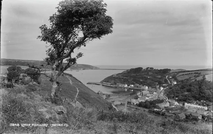 Framed Print : Scenic View of Lower Fishguard Framed Print : Scenic View of Lower Fishguard
