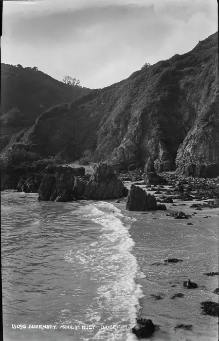 Framed Print : Scenic View of Moulin Huet Bay Framed Print : Scenic View of Moulin Huet Bay
