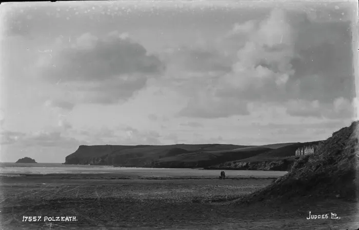 Framed Print : Scenic View of Polzeath Beach Framed Print : Scenic View of Polzeath Beach