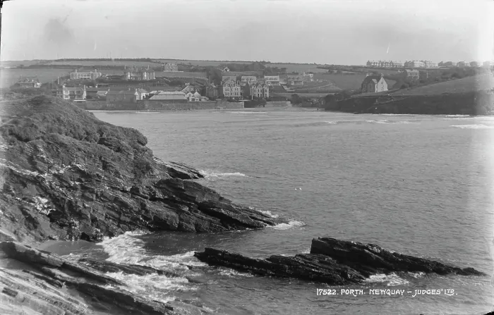 Framed Print : Scenic View of Porth, Newquay Framed Print : Scenic View of Porth, Newquay