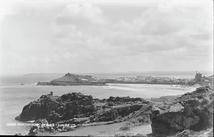 Framed Print : Scenic View of Porthmeor Beach Framed Print : Scenic View of Porthmeor Beach