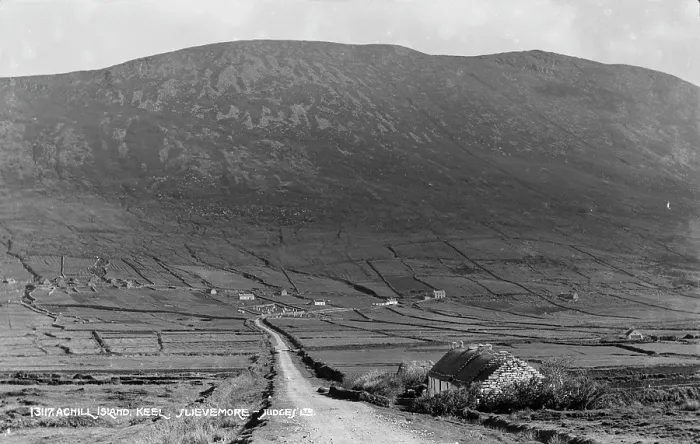 Framed Print : Scenic View of Slievemore Mountain Framed Print : Scenic View of Slievemore Mountain