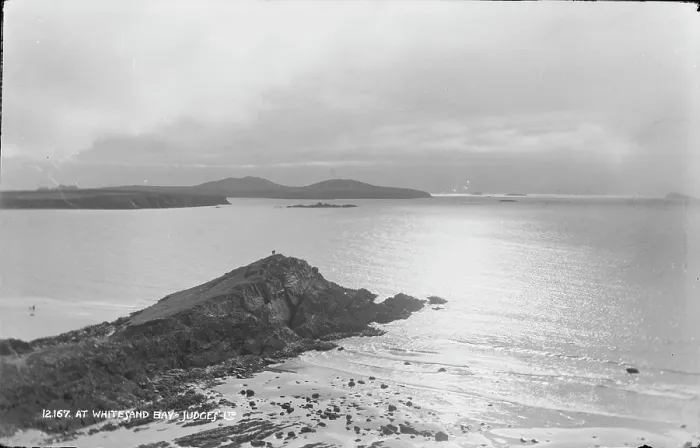Framed Print : Scenic View of Whitesand Bay Framed Print : Scenic View of Whitesand Bay