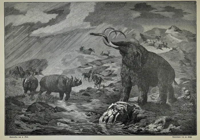 Framed Print : Scharkathal near Prague at the time of the Mammoth Framed Print : Scharkathal near Prague at the time of the Mammoth
