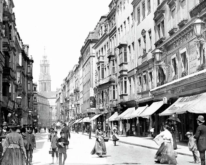 Framed Print : Schlossstrasse Dresden Germany Victorian period Framed Print : Schlossstrasse Dresden Germany Victorian period