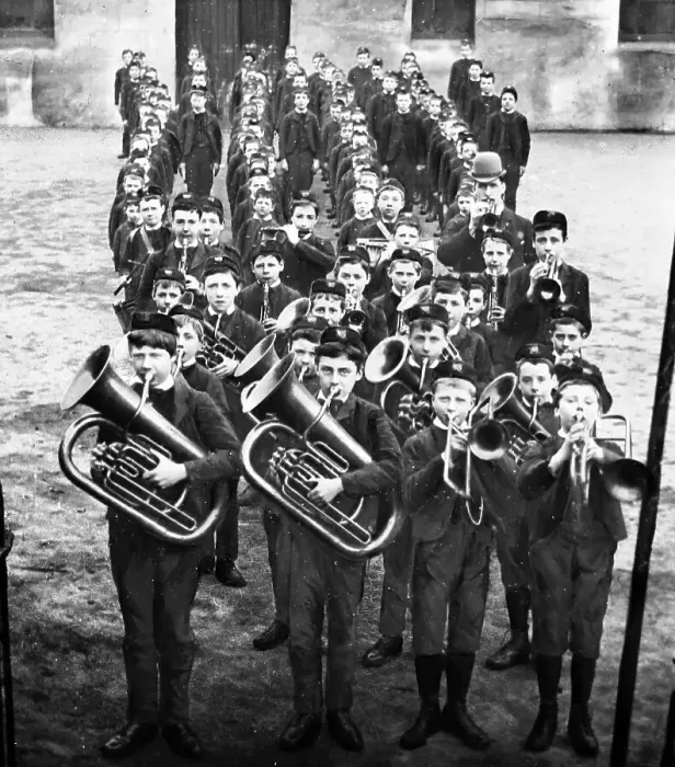 Framed Print : School band, Warehousemen and Clerks Schools Framed Print : School band, Warehousemen and Clerks Schools