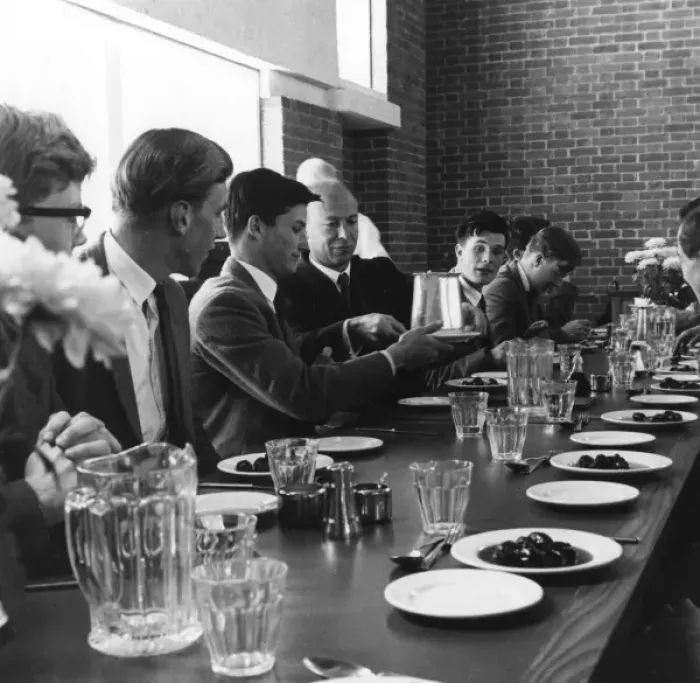 Framed Print : School dinner at Marlborough School Framed Print : School dinner at Marlborough School