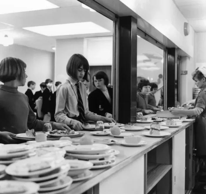 Framed Print : School Dinners 1969 Framed Print : School Dinners 1969