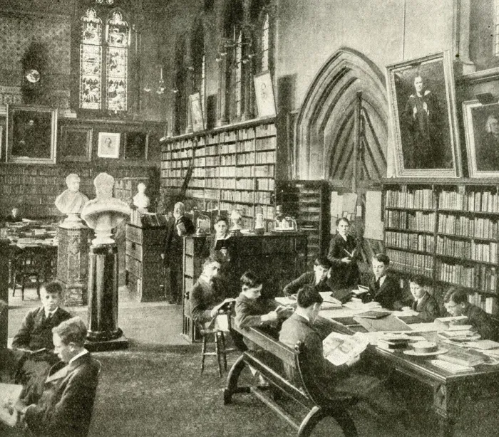 Framed Print : Schoolboys in Vaughan Library, Harrow School, Middlesex Framed Print : Schoolboys in Vaughan Library, Harrow School, Middlesex