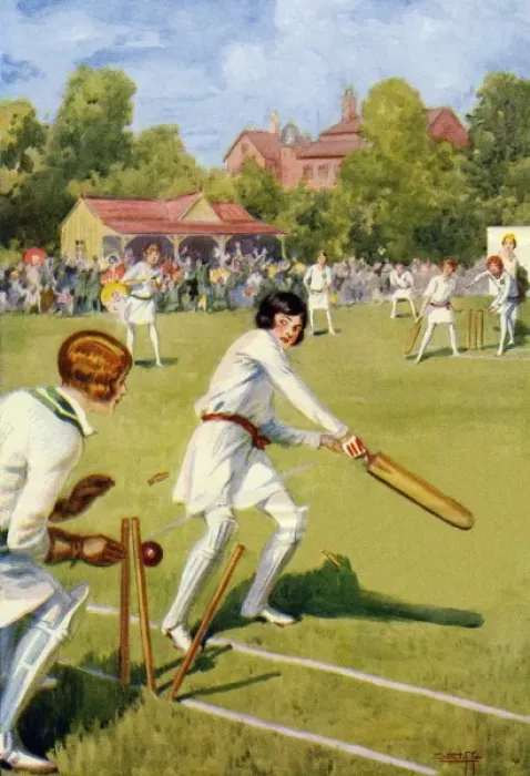 Framed Print : Schoolgirl cricket Framed Print : Schoolgirl cricket