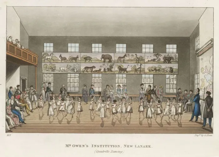 Framed Print : Schoolgirls Dancing a Quadrille in New Lanark Framed Print : Schoolgirls Dancing a Quadrille in New Lanark