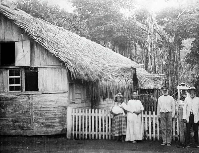 Framed Print : The Schoolhouse, Pitcairn Island, Victorian period Framed Print : The Schoolhouse, Pitcairn Island, Victorian period