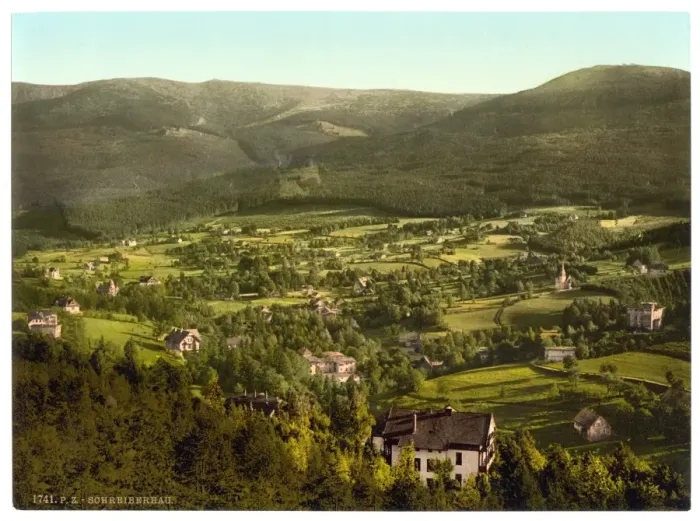 Framed Print : Schreiberhau, with the Hochgebirge, Riesengebirge, Germany ( Framed Print : Schreiberhau, with the Hochgebirge, Riesengebirge, Germany (