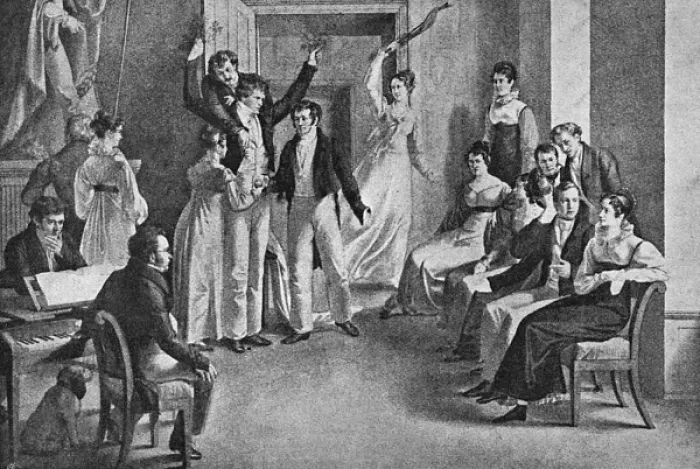 Framed Print : Schubert and Friends Framed Print : Schubert and Friends