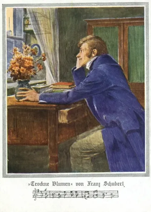 Framed Print : Schubert  /  Trockne Blumen